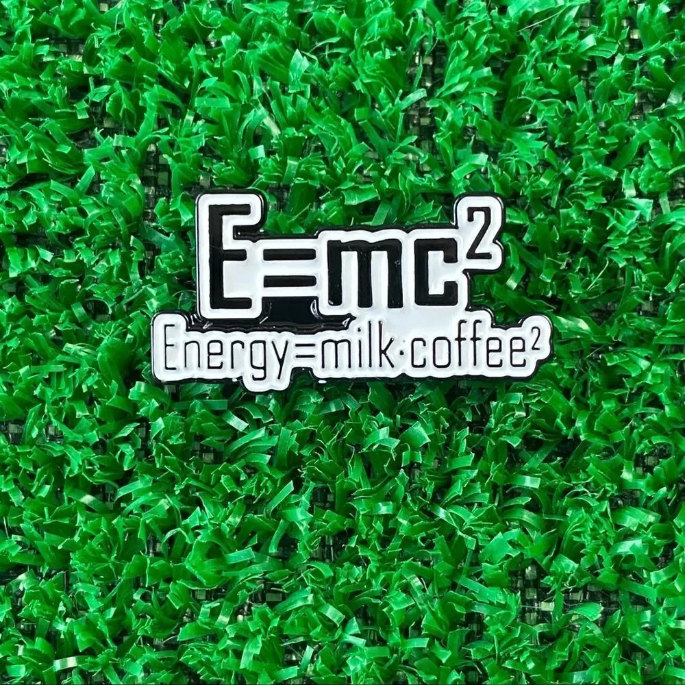Coffee E=mc Squared Enamel Pin/ Brooch Lapel